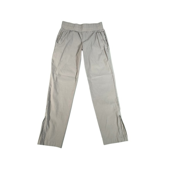 Modern Ambition Pants - Modern Ambition Women’s Technical Pull-On Pants M Tan Stretch Travel Zip Hem